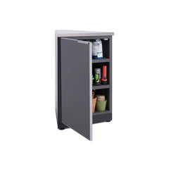 Newage Products Outdoor Kitchen Cabinets Aluminum Slate Grey Glass (X2) 45° Corner Cabinet