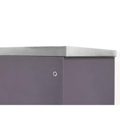 Newage Products Outdoor Kitchen Cabinets Aluminum Slate Grey Glass (X2) 45° Corner Cabinet