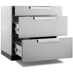 Newage Products Outdoor Kitchen Cabinets Stainless Steel 32" 3-Drawer Cabinet