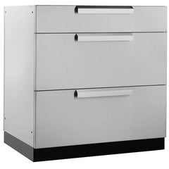 Newage Products Outdoor Kitchen Cabinets Stainless Steel 32" 3-Drawer Cabinet