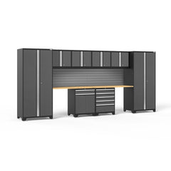 Newage Products Pro 3.0 Series 10-Piece Grey Garage Cabinet Set With Multi-Function Cabinet