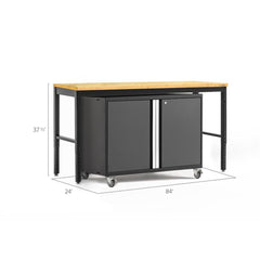 Newage Products Pro 3.0 Series 42" Base Cabinet And 84" Workbench With Worktop