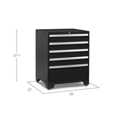 Newage Products Pro 3.0 Series Black 28" 5-Drawer Tool Cabinet