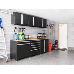 Newage Products Pro 3.0 Series Black 42" Base Cabinet And Workbench With Worktop