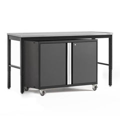 Newage Products Pro 3.0 Series 42" Base Cabinet And 84" Workbench With Worktop