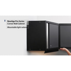 Newage Products Pro 3.0 Series Grey Corner 24" Wall Cabinet