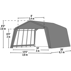 Shelterlogic Equine Storage 12 x 20 Ft.