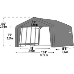 Shelterlogic Garage-In-A-Box 12 x 20 Ft. In Grey