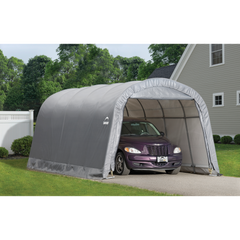 Shelterlogic Garage-In-A-Box Roundtop 12 x 20 Ft. In Grey