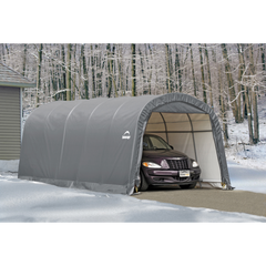 Shelterlogic Garage-In-A-Box Roundtop 12 x 20 Ft. In Grey