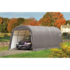 Shelterlogic Garage-In-A-Box Roundtop 12 x 20 Ft. In Grey