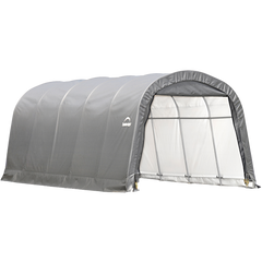 Shelterlogic Garage-In-A-Box Roundtop 12 x 20 Ft. In Grey