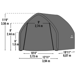 Shelterlogic Garage-In-A-Box Suv/Truck 13 x 20 Ft. In Grey