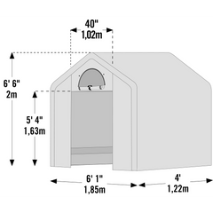 Shelterlogic Growit Backyard Greenhouse Translucent 6 x 4 x 6 Ft.