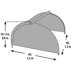 Shelterlogic Growit Raised Garden Bed Roundtop Greenhouse 4 x 4 Ft.