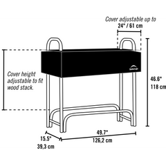 Shelterlogic Heavy Duty Firewood Rack With Cover