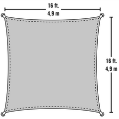 Shelterlogic Heavyweight Square Shade Sail