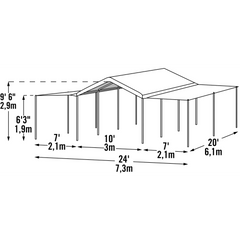 Shelterlogic Maxap Canopy With 2-In-1 Extension Kit 10 x 20 Ft.