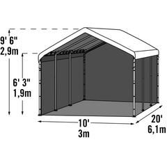 Shelterlogic Maxap Canopy With 2-In-1 Screen Kit 10 x 20 Ft.