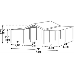 Shelterlogic Maxap Canopy With 3-In-1 Enclosure Kit 10 x 20 Ft.