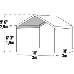 Shelterlogic Maxap Compact Canopy 10 x 10 Ft. In White