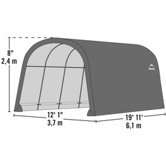 Shelterlogic Run-In Shed-In-A-Box 12 x 20 Ft.