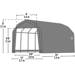 Shelterlogic Sheltercoat Barn Style Garage (All Options)