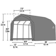 Shelterlogic Sheltercoat Barn Style Garage (All Options)