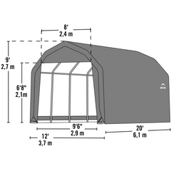 Shelterlogic Sheltercoat Barn Style Garage (All Options)