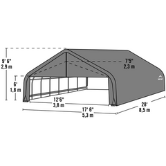 Shelterlogic Sheltercoat Garage, Extra-Wide, Peaked Style (All Options)