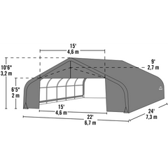 Shelterlogic Sheltercoat Garage, Extra-Wide, Peaked Style (All Options)