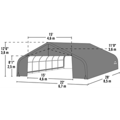 Shelterlogic Sheltercoat Garage, Extra-Wide, Peaked Style (All Options)