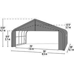 Shelterlogic Sheltercoat Garage, Extra-Wide, Peaked Style (All Options)