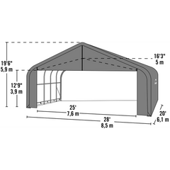 Shelterlogic Sheltercoat Garage, Extra-Wide, Peaked Style (All Options)