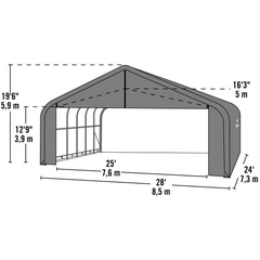 Shelterlogic Sheltercoat Garage, Extra-Wide, Peaked Style (All Options)