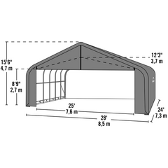 Shelterlogic Sheltercoat Garage, Extra-Wide, Peaked Style (All Options)