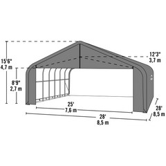 Shelterlogic Sheltercoat Garage, Extra-Wide, Peaked Style (All Options)