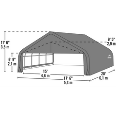 Shelterlogic Sheltercoat Garage, Extra-Wide, Peaked Style (All Options)