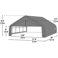 Shelterlogic Sheltercoat Garage, Extra-Wide, Peaked Style (All Options)