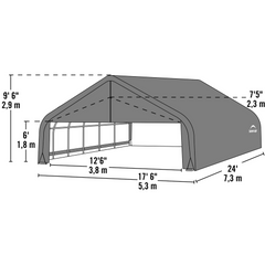 Shelterlogic Sheltercoat Garage, Extra-Wide, Peaked Style (All Options)