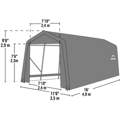 Shelterlogic Sheltercoat Garage, Peaked Style (All Options)