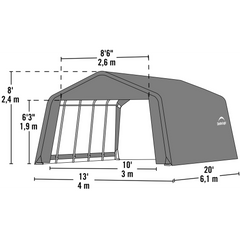 Shelterlogic Sheltercoat Garage, Peaked Style (All Options)