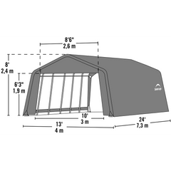 Shelterlogic Sheltercoat Garage, Peaked Style (All Options)