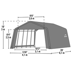 Shelterlogic Sheltercoat Garage, Peaked Style (All Options)