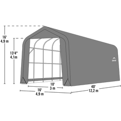 Shelterlogic Sheltercoat Garage, Peaked Style (All Options)