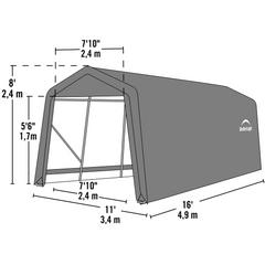 Shelterlogic Sheltercoat Garage, Peaked Style (All Options)