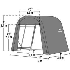 Shelterlogic Sheltercoat Wind And Snow Rated Roundtop Garage