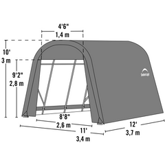 Shelterlogic Sheltercoat Wind And Snow Rated Roundtop Garage