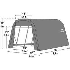 Shelterlogic Sheltercoat Wind And Snow Rated Roundtop Garage