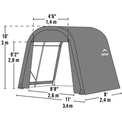 Shelterlogic Sheltercoat Wind And Snow Rated Roundtop Garage